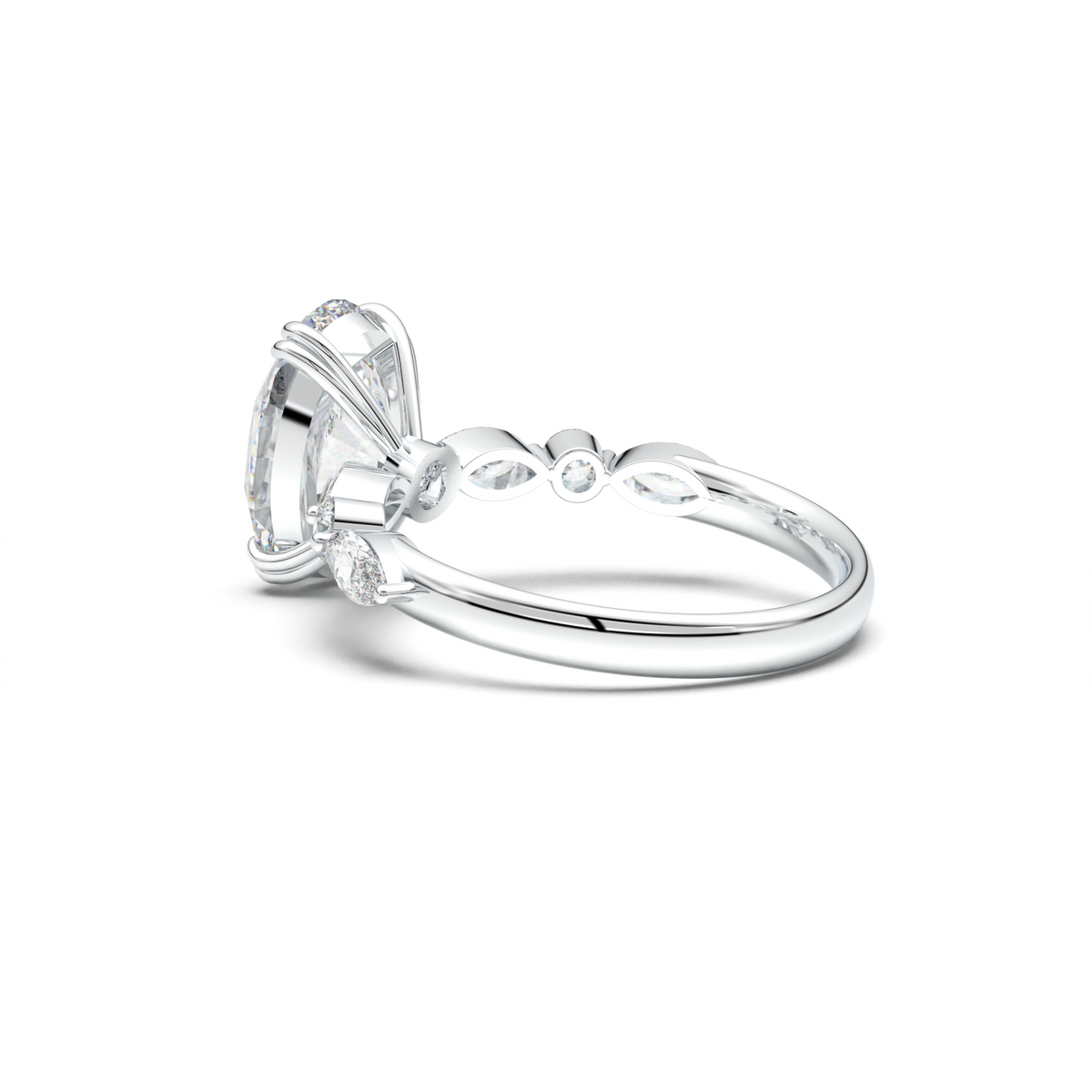 Oval Mixed-Shape Engagement Ring