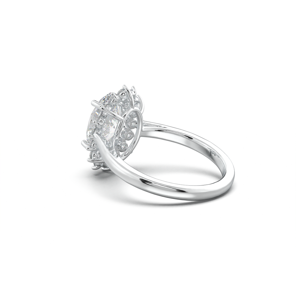 Oval Halo Engagement Ring