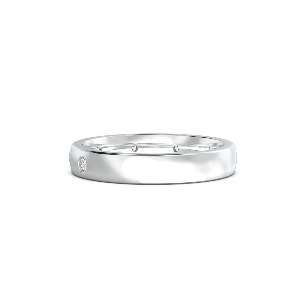 Five-Diamond Flush-Set Men's Band