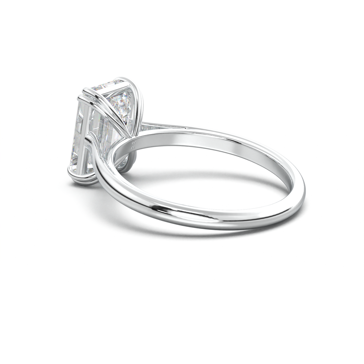 Emerald Solitaire Engagement Ring
