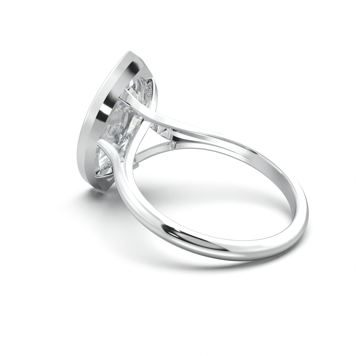 Marquise Bezel Solitaire Engagement Ring