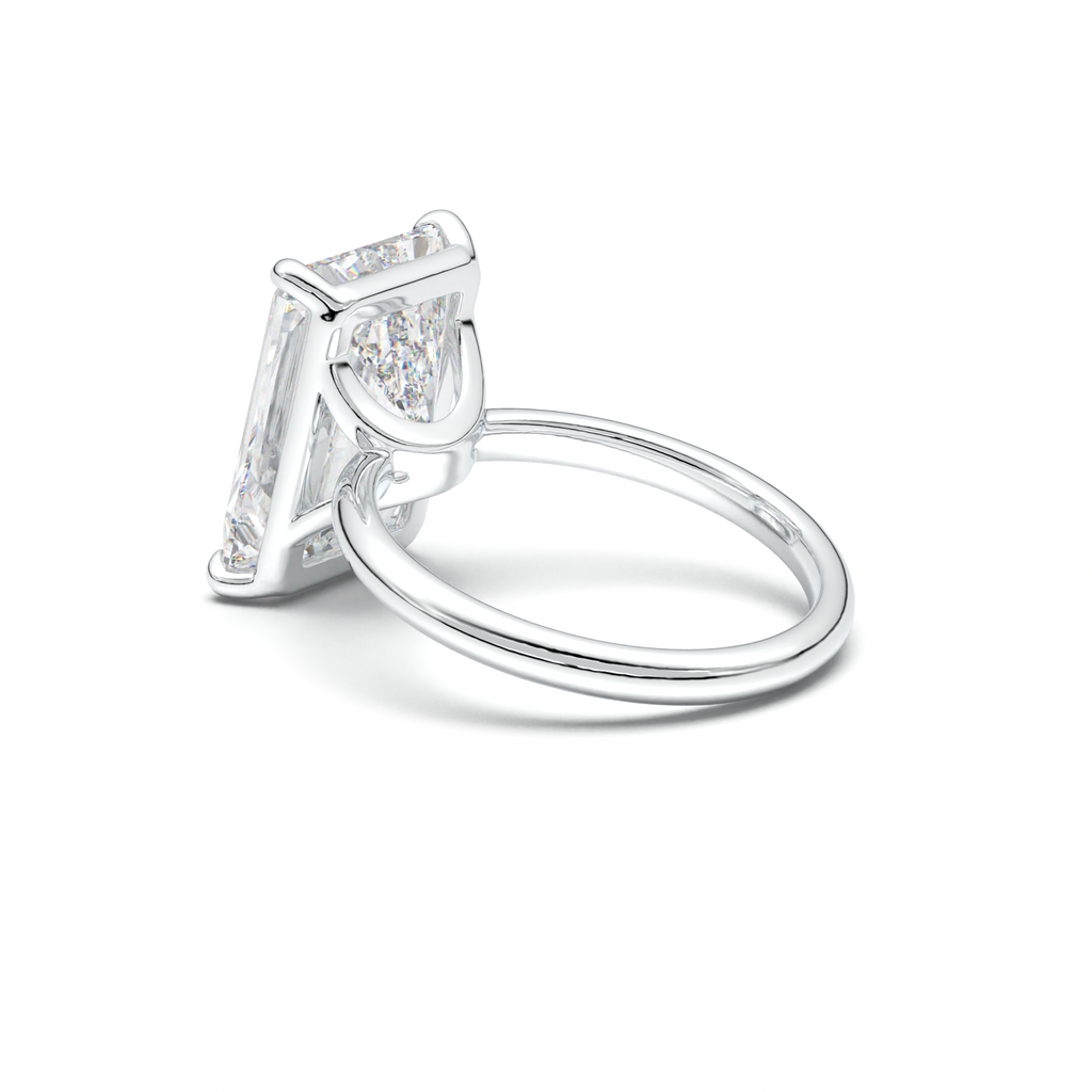 Radiant Solitaire Horseshoe Setting Engagement Ring