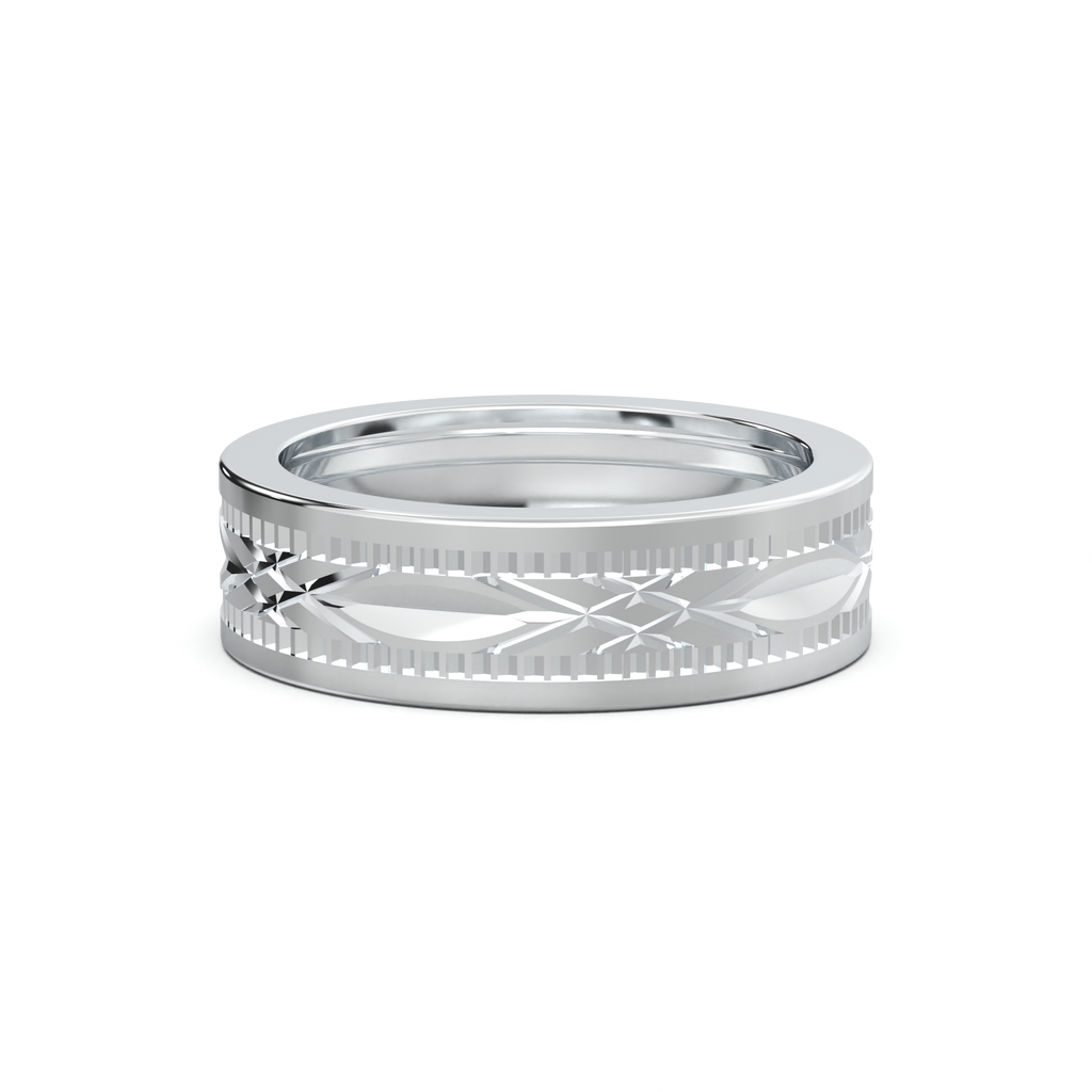 Engraved Geometric Men's Band