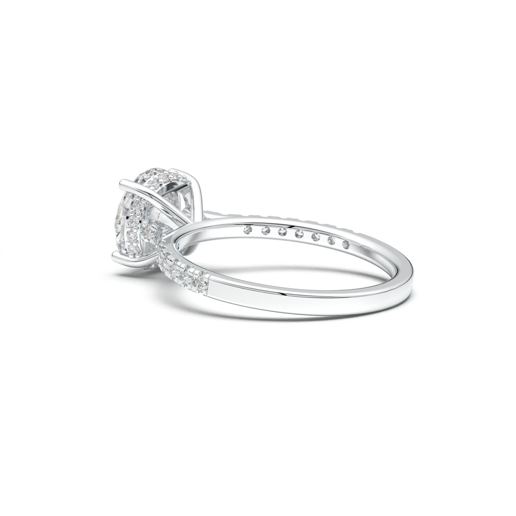 Round Pavé Engagement Ring