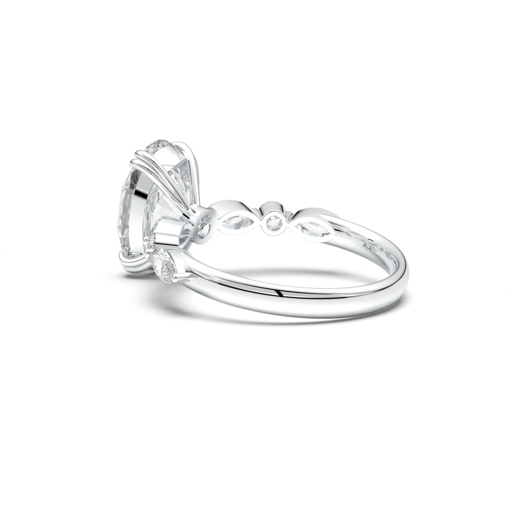 Oval Mixed-Shape Engagement Ring