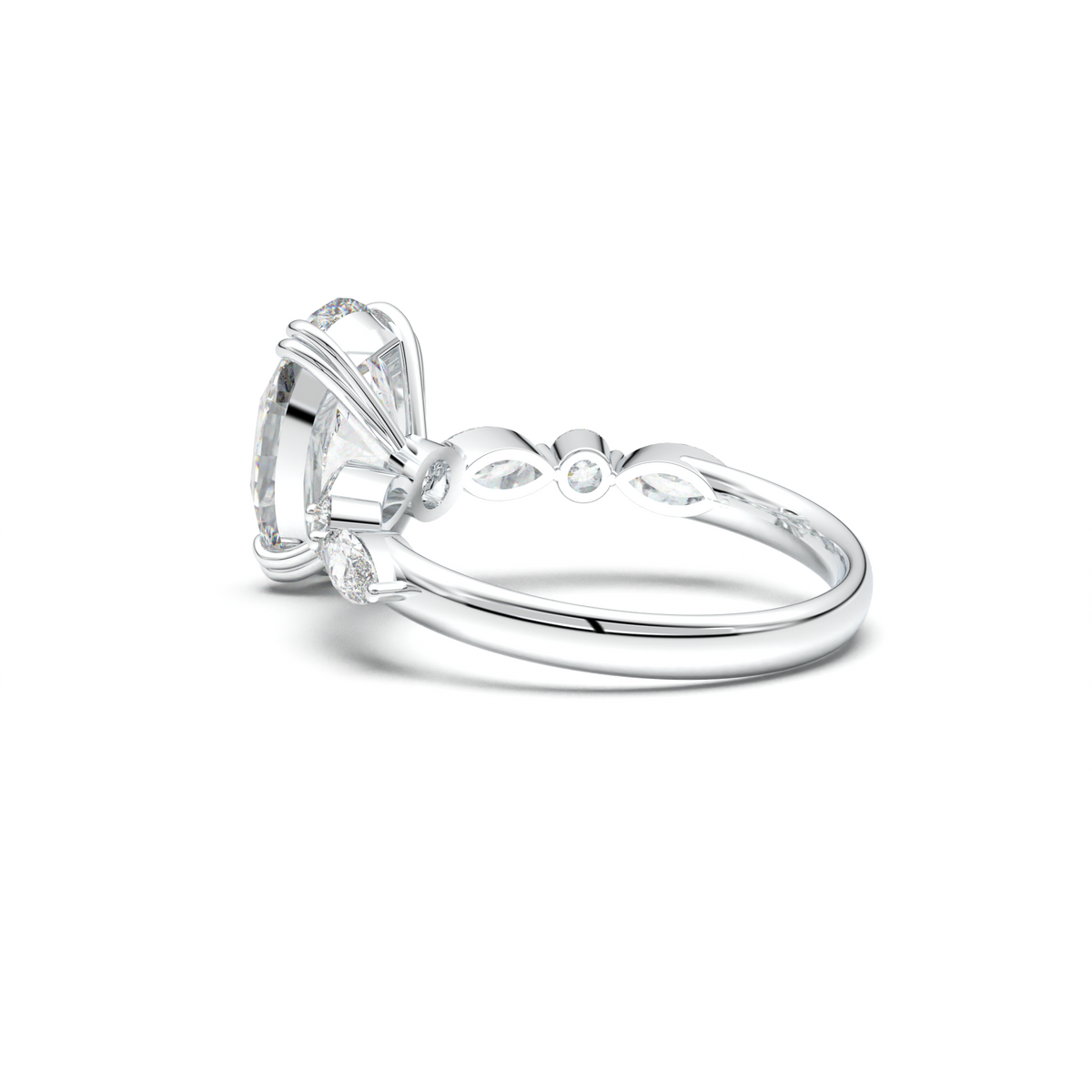 Oval Mixed-Shape Engagement Ring