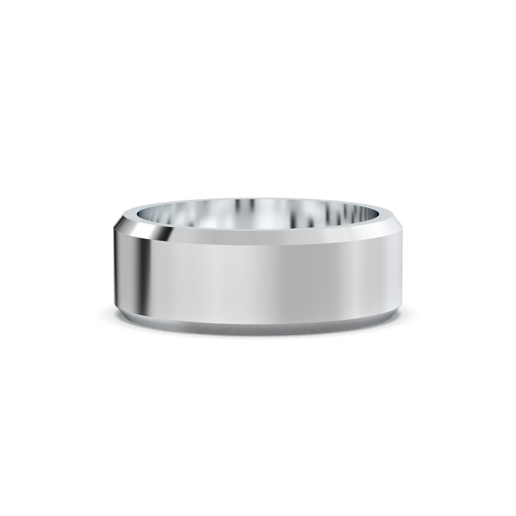 Wide Beveled Men's Band