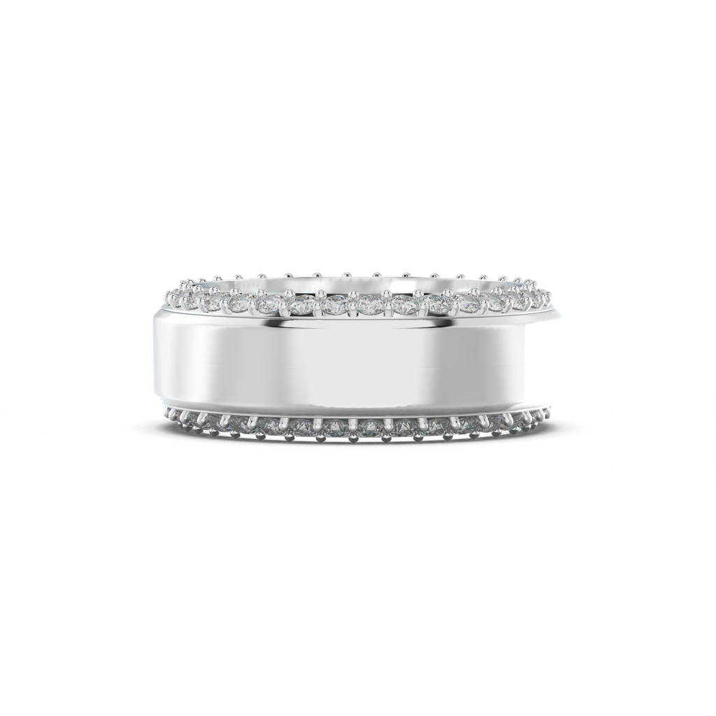 Double Pavé Edge Men's Band
