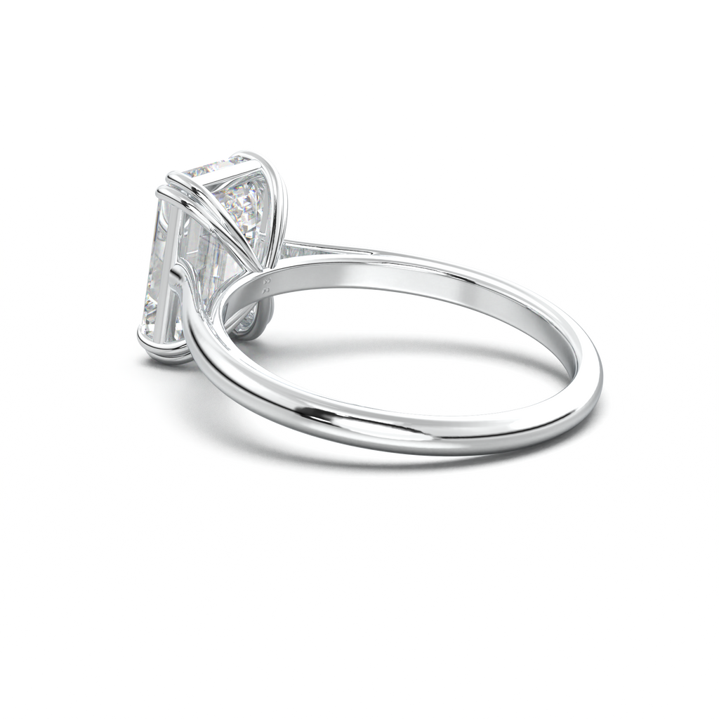 Emerald Solitaire Engagement Ring