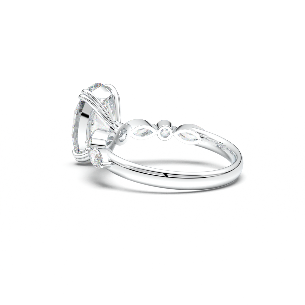 Oval Mixed-Shape Engagement Ring