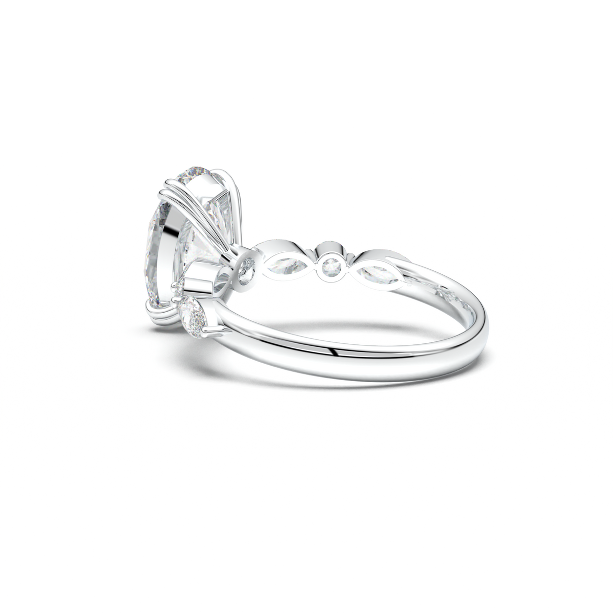 Oval Mixed-Shape Engagement Ring