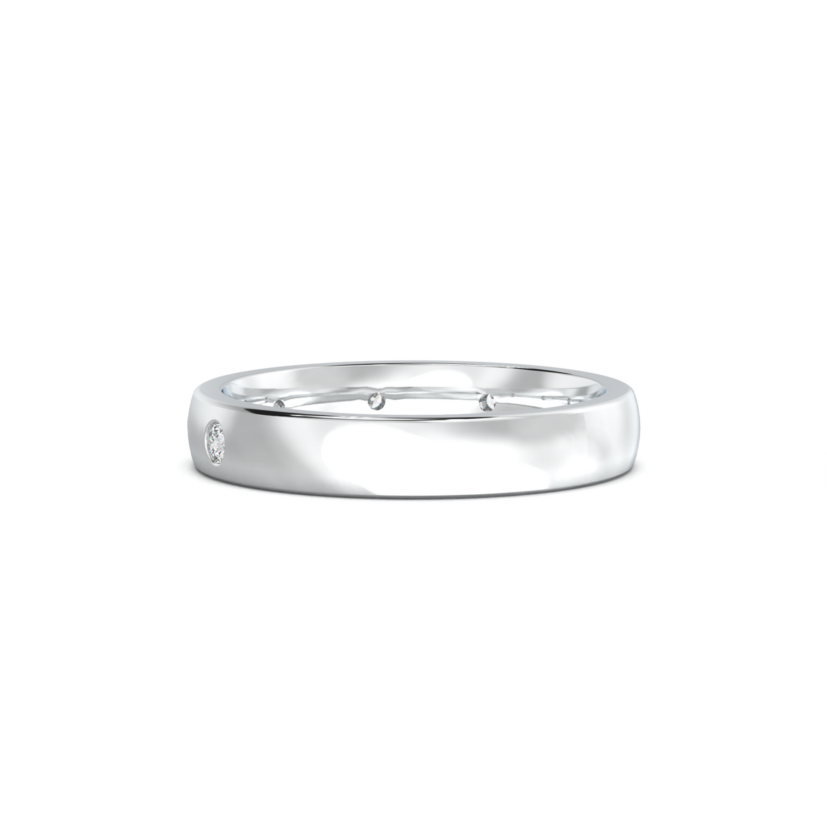 Five-Diamond Flush-Set Men's Band