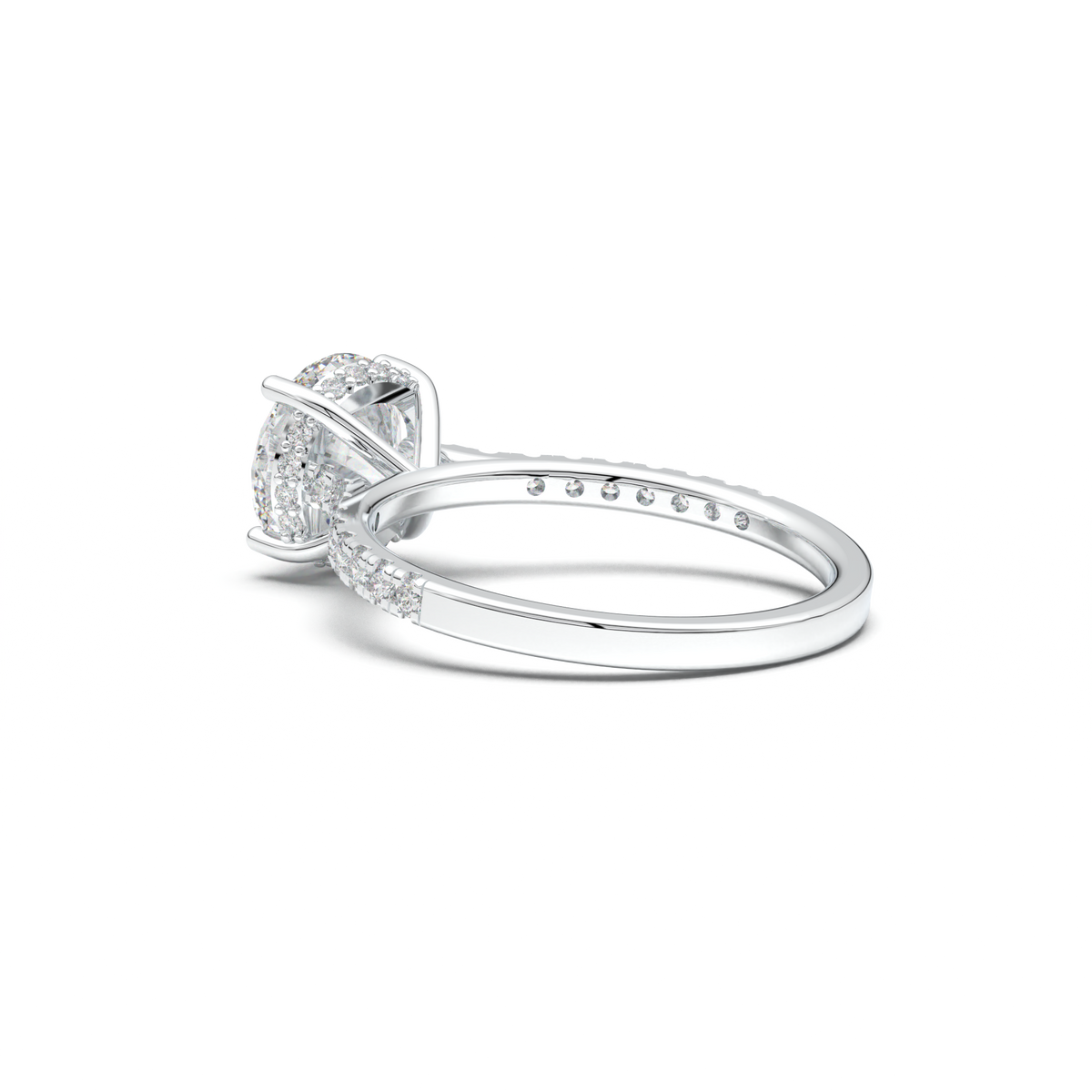 Round Pavé Engagement Ring