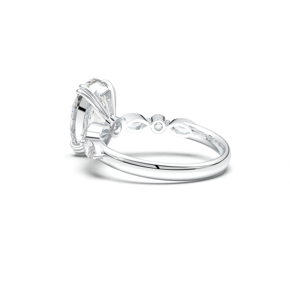 Oval Mixed-Shape Engagement Ring