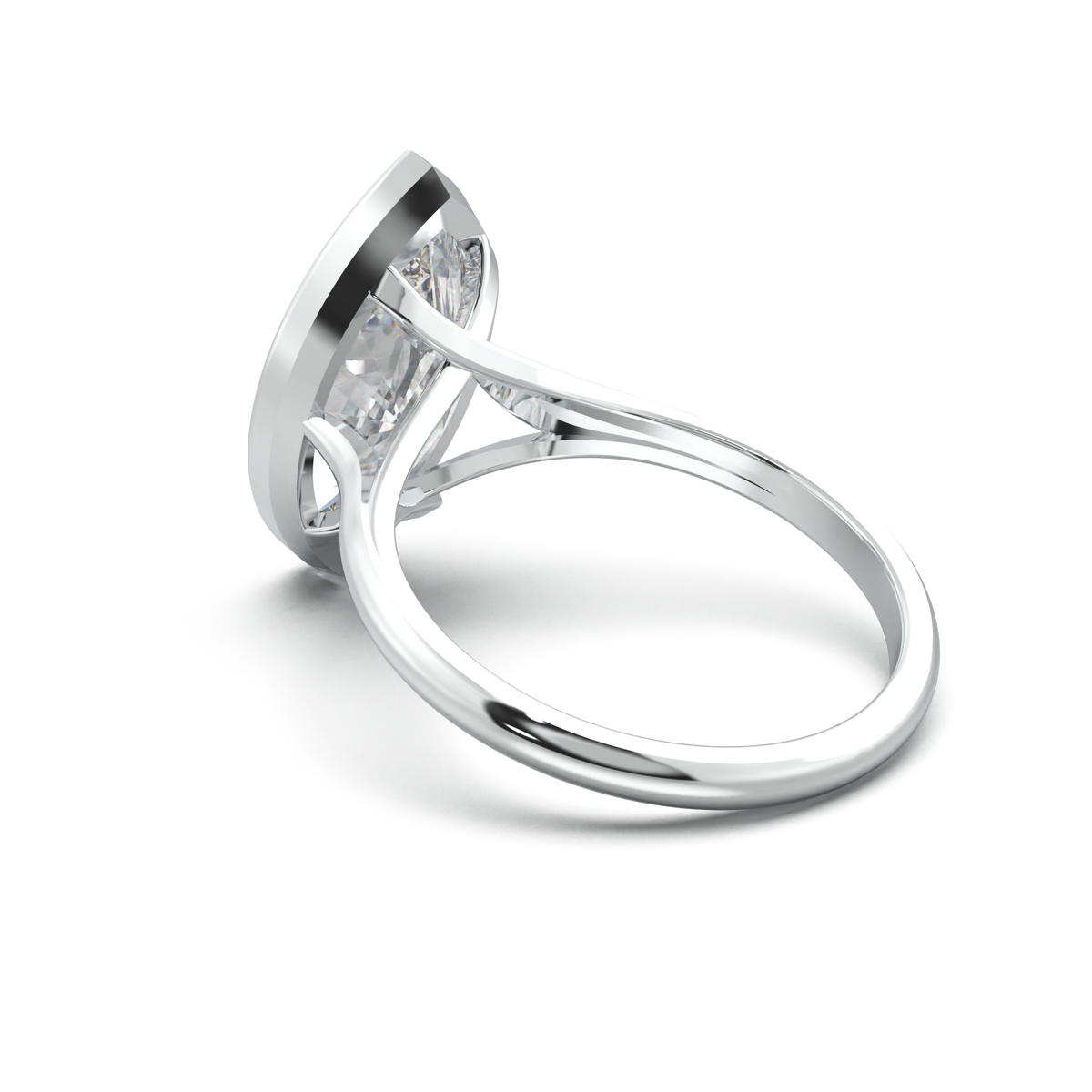 Marquise Bezel Solitaire Engagement Ring