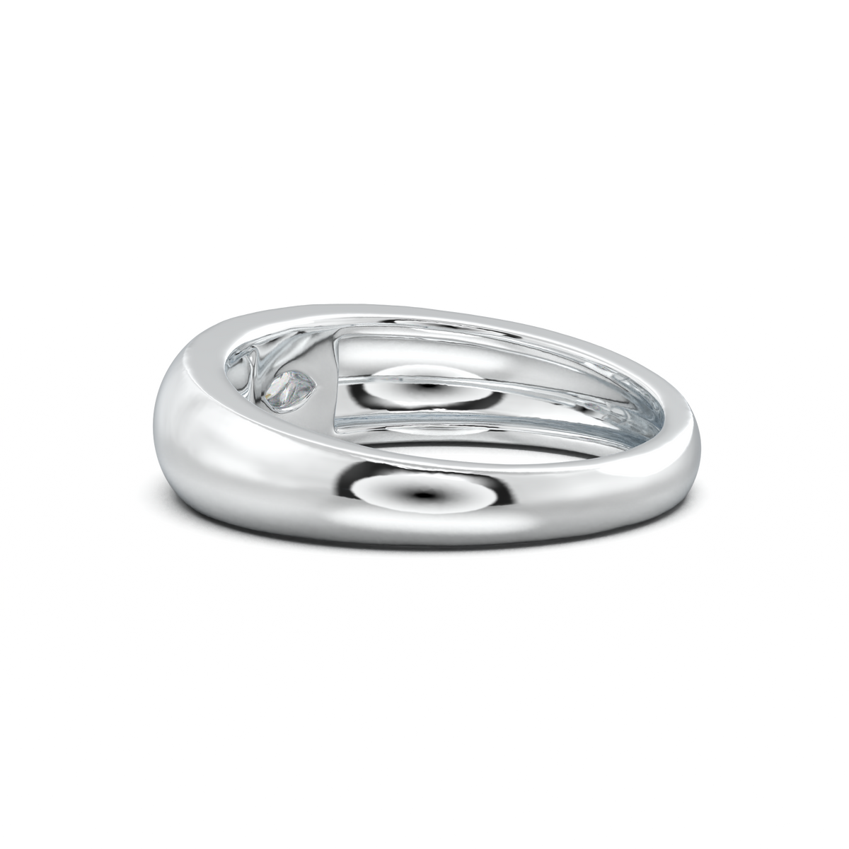 Flush-Set Marquise Men's Band
