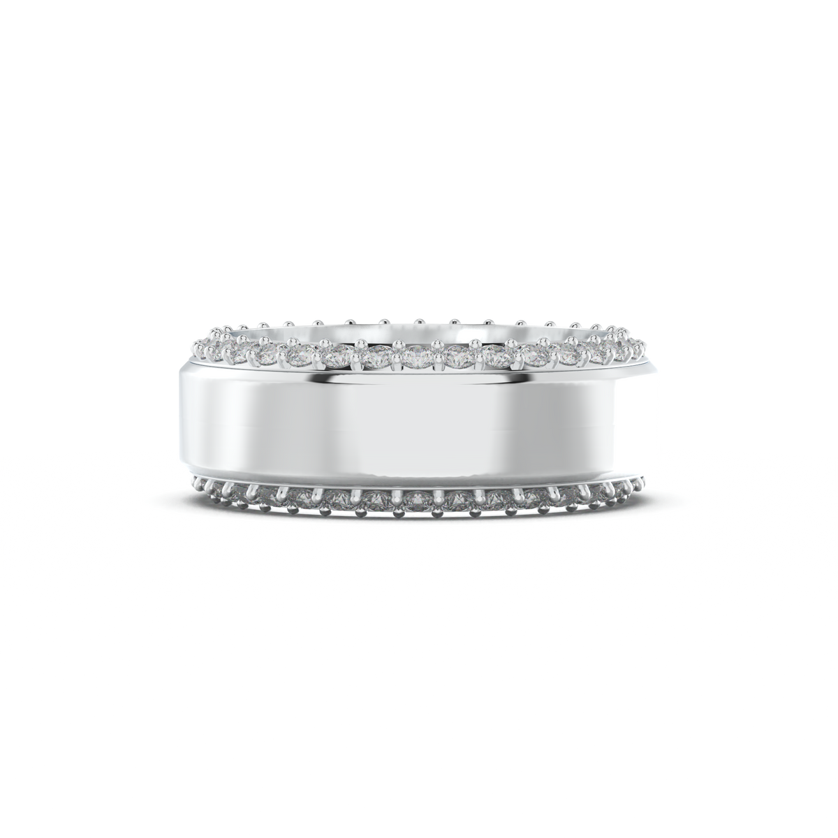 Double Pavé Edge Men's Band