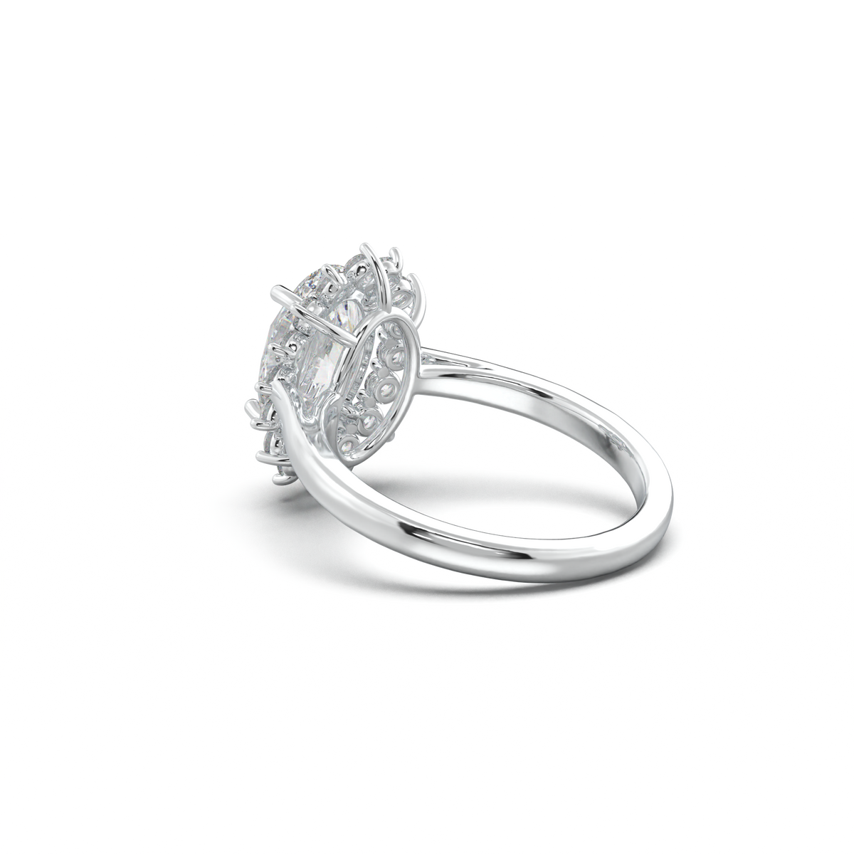 Oval Halo Engagement Ring