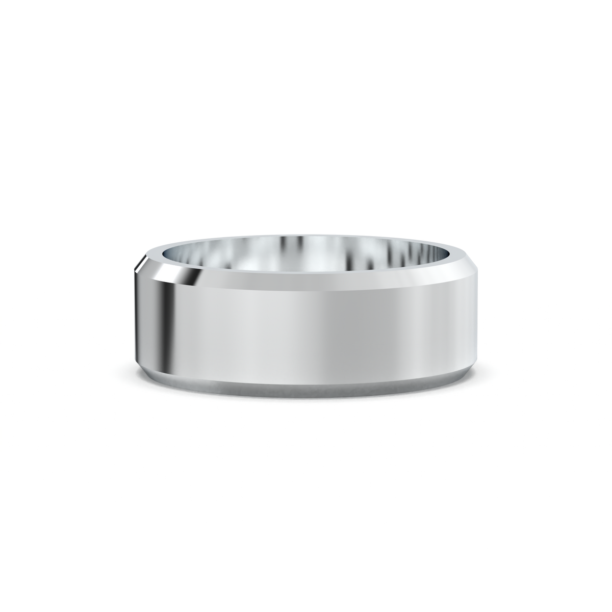 Wide Beveled Men's Band