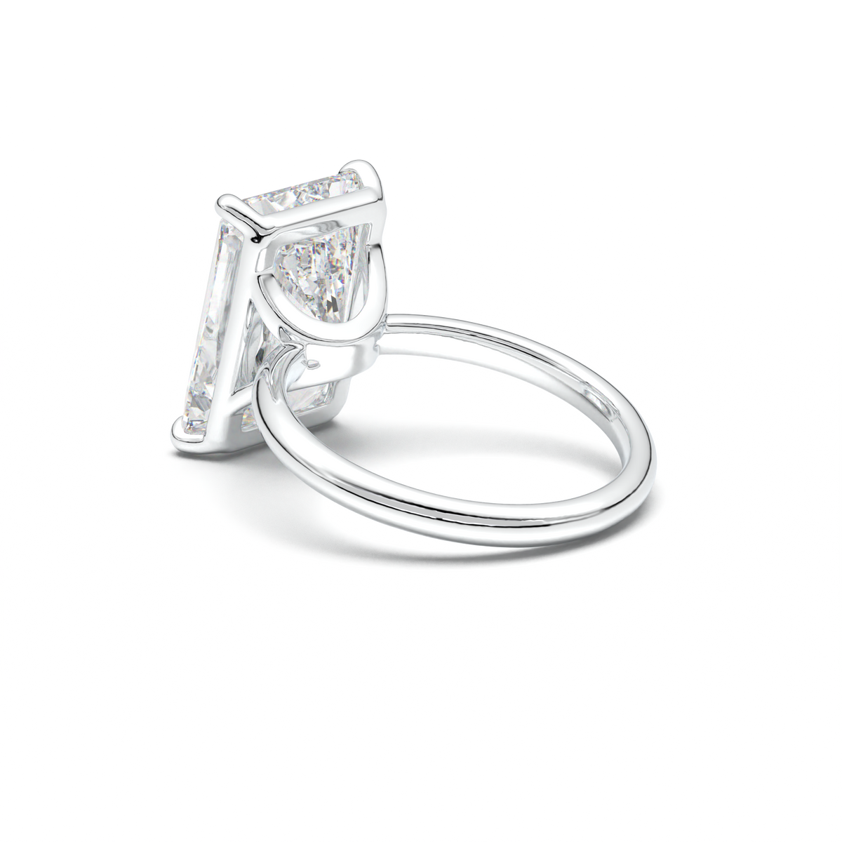 Radiant Solitaire Horseshoe Setting Engagement Ring