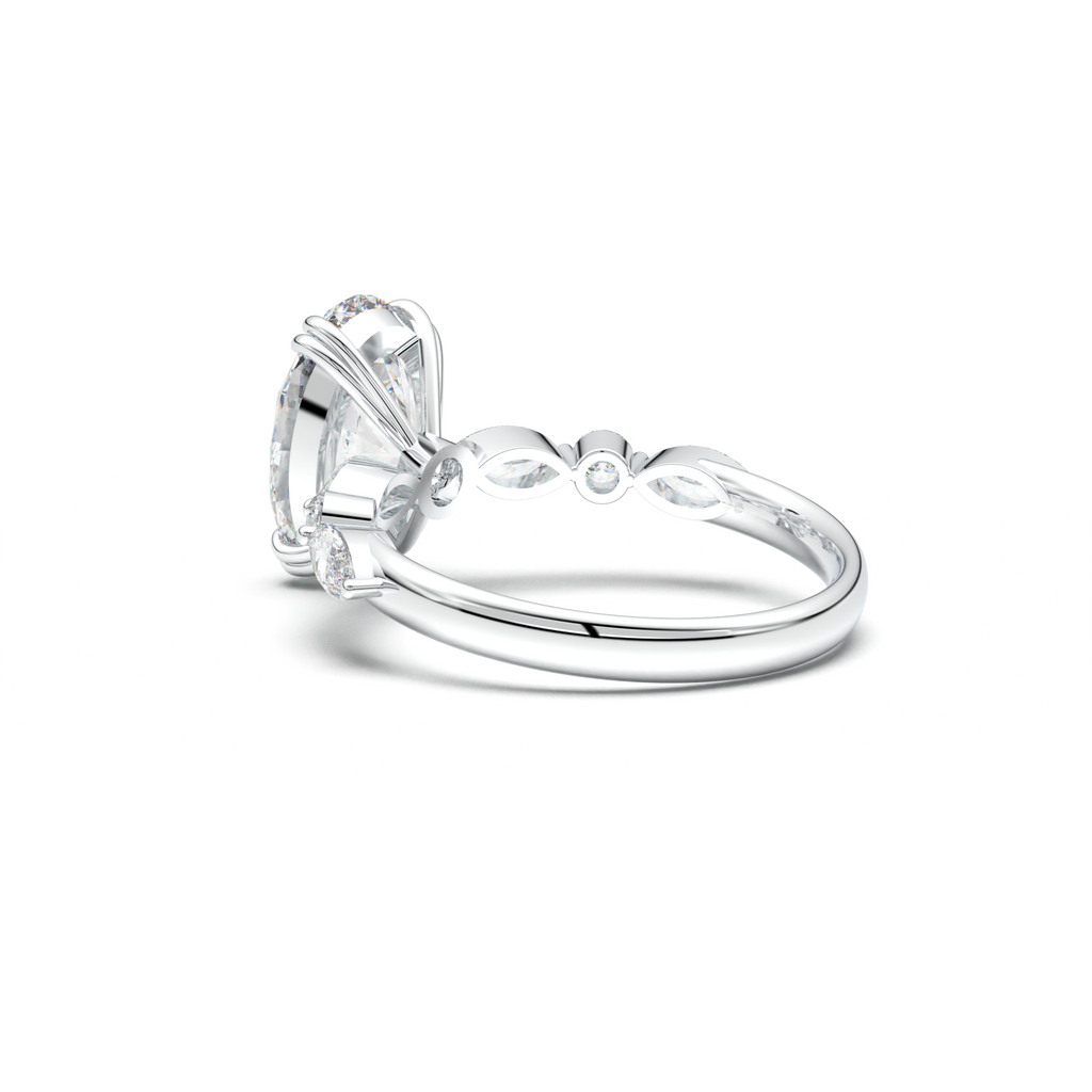Oval Mixed-Shape Engagement Ring
