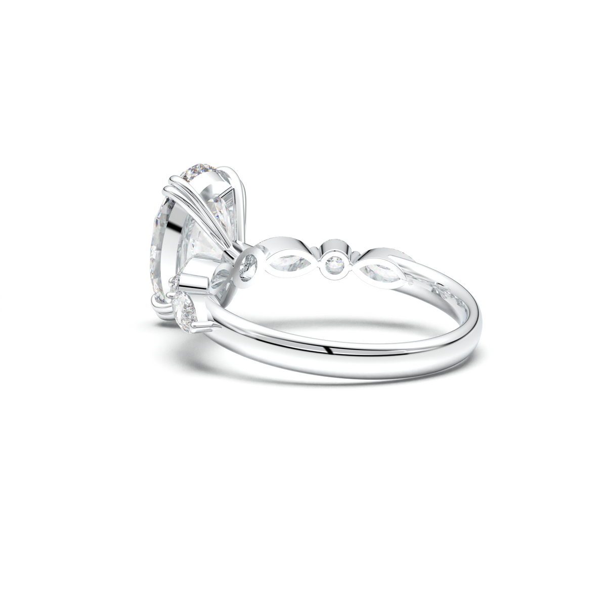 Oval Mixed-Shape Engagement Ring
