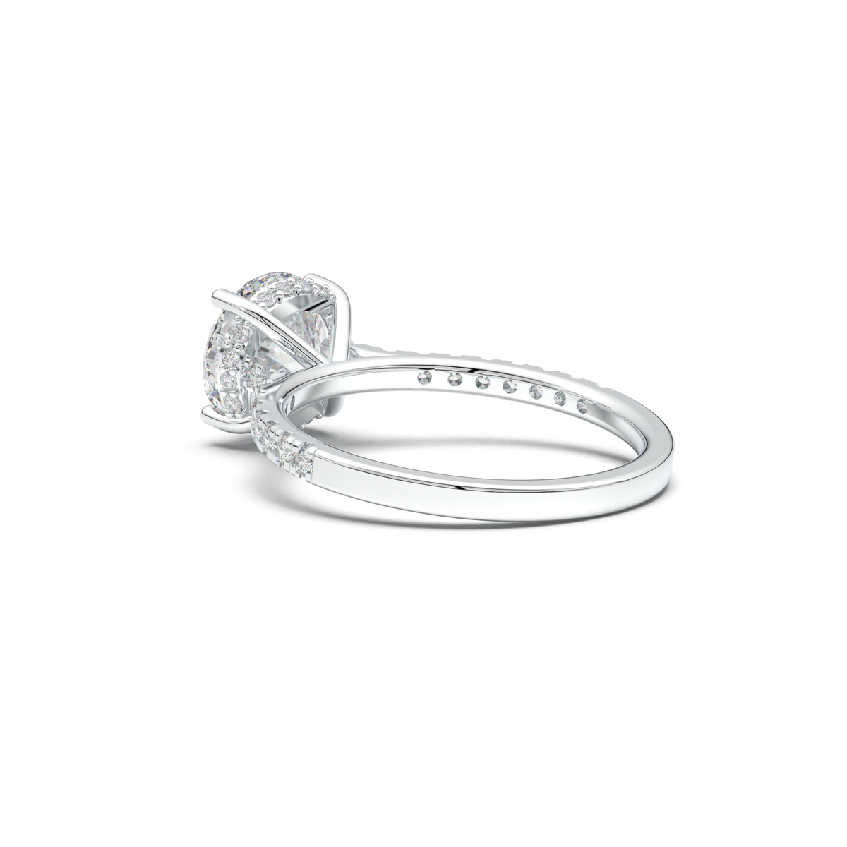 Round Pavé Engagement Ring