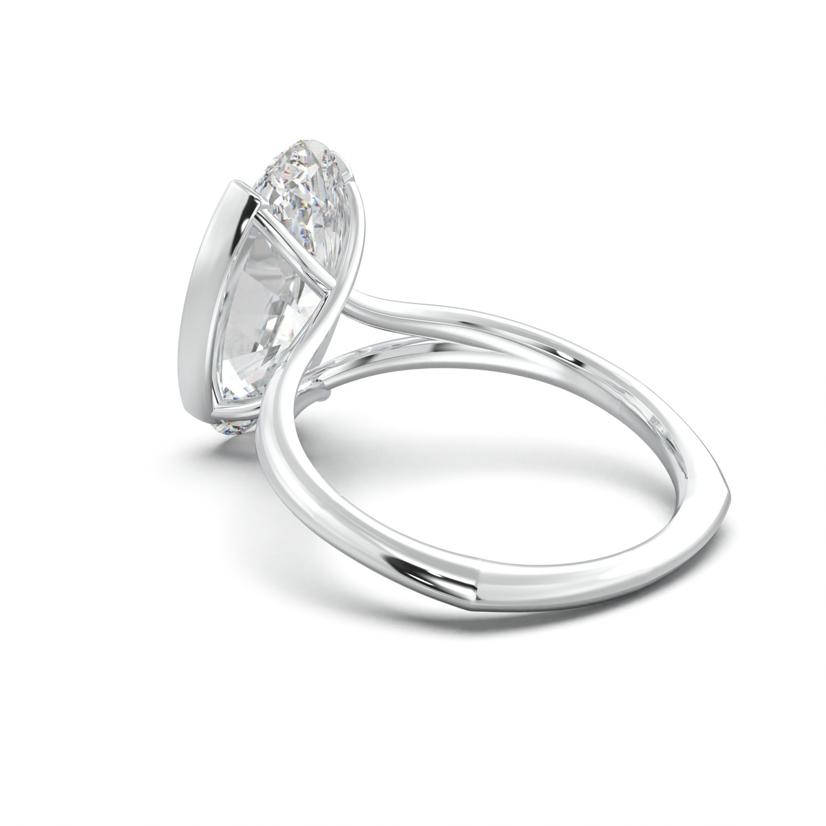 Moval Halo Pavé Engagement Ring