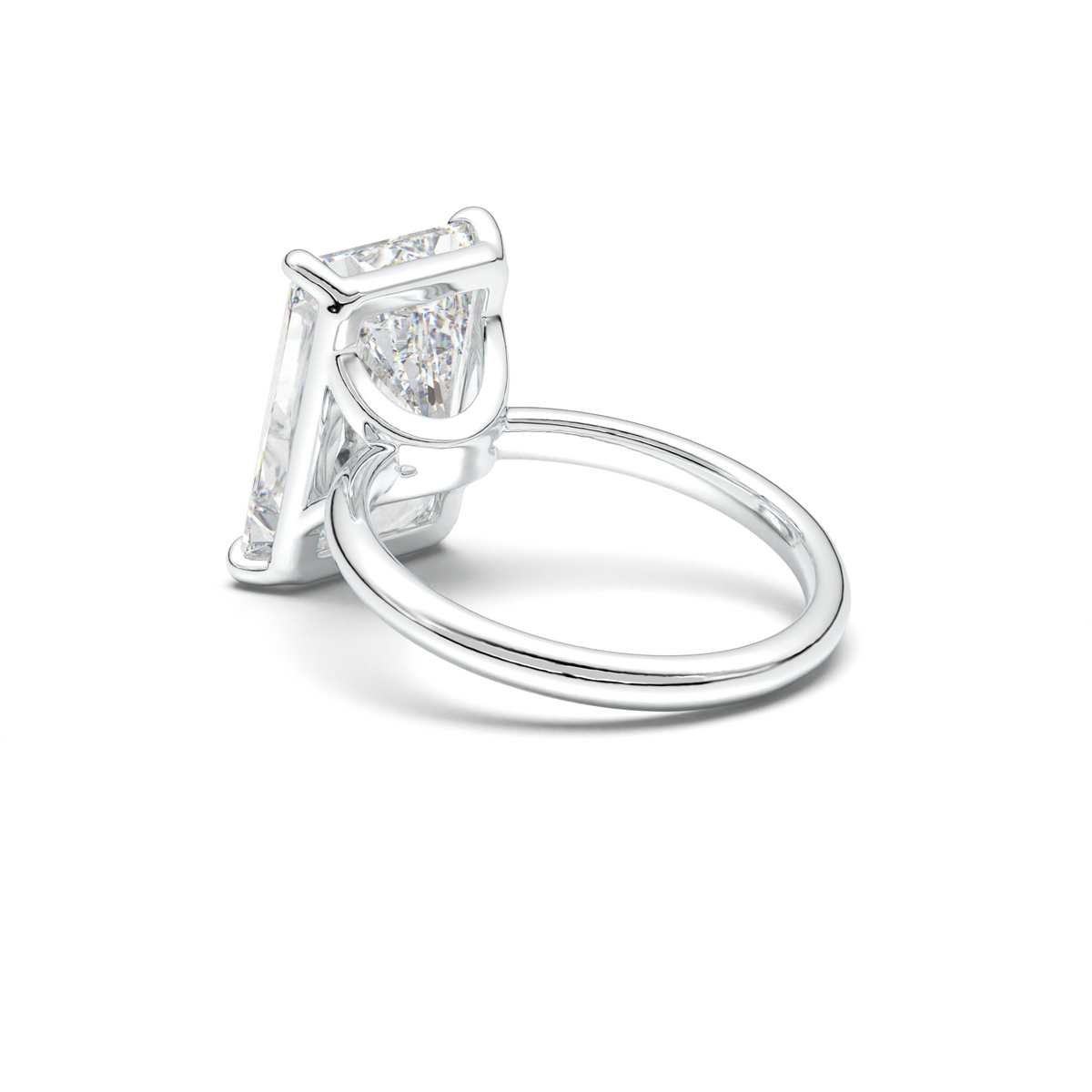 Radiant Solitaire Horseshoe Setting Engagement Ring