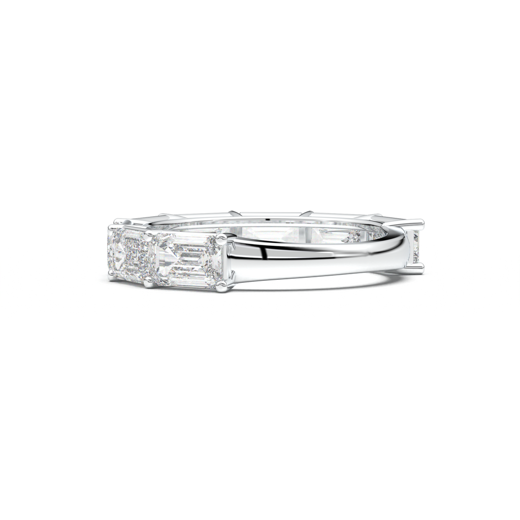 Emerald-Cut Six-Stone Wedding Band