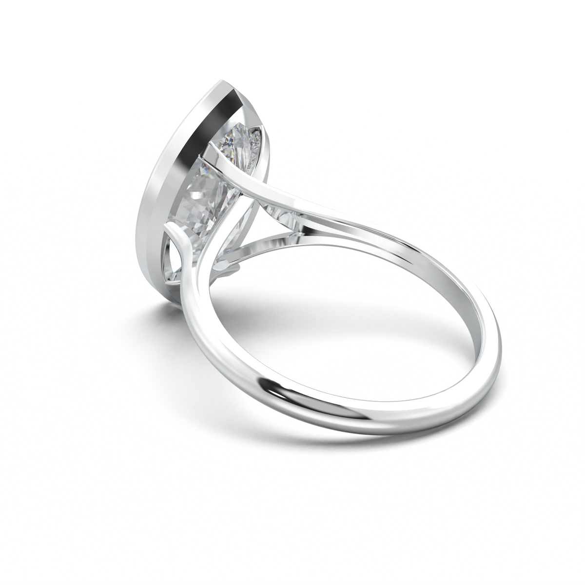 Marquise Bezel Solitaire Engagement Ring