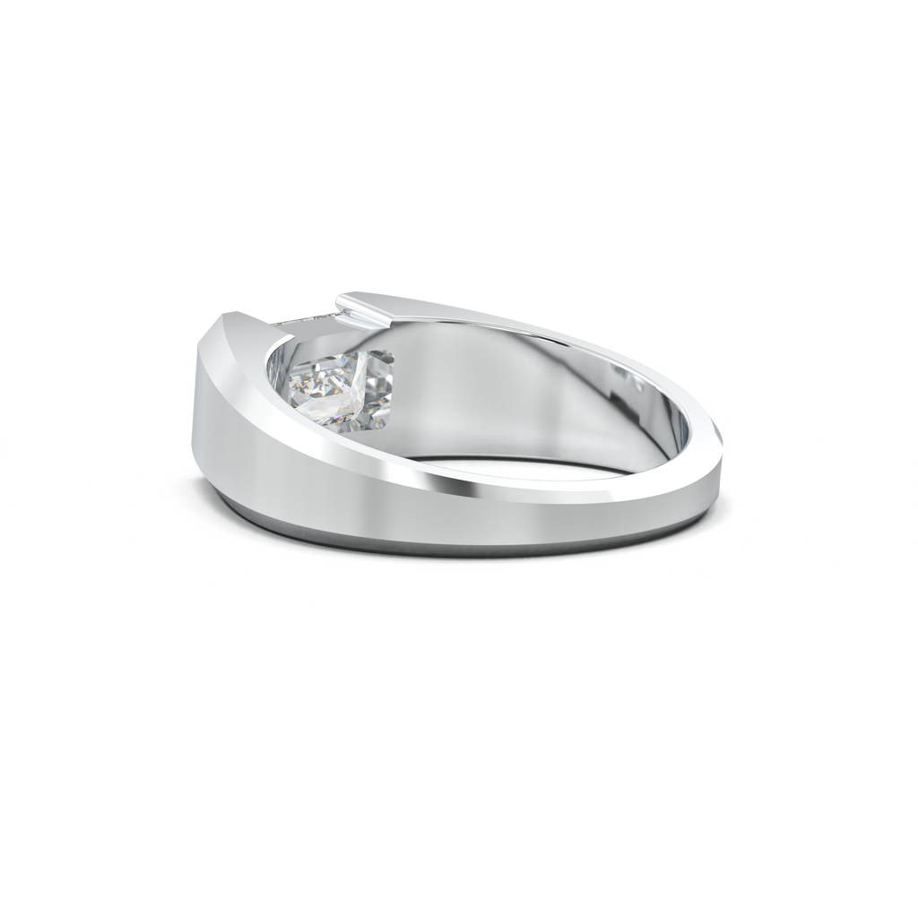 East-West Emerald Men's Ring