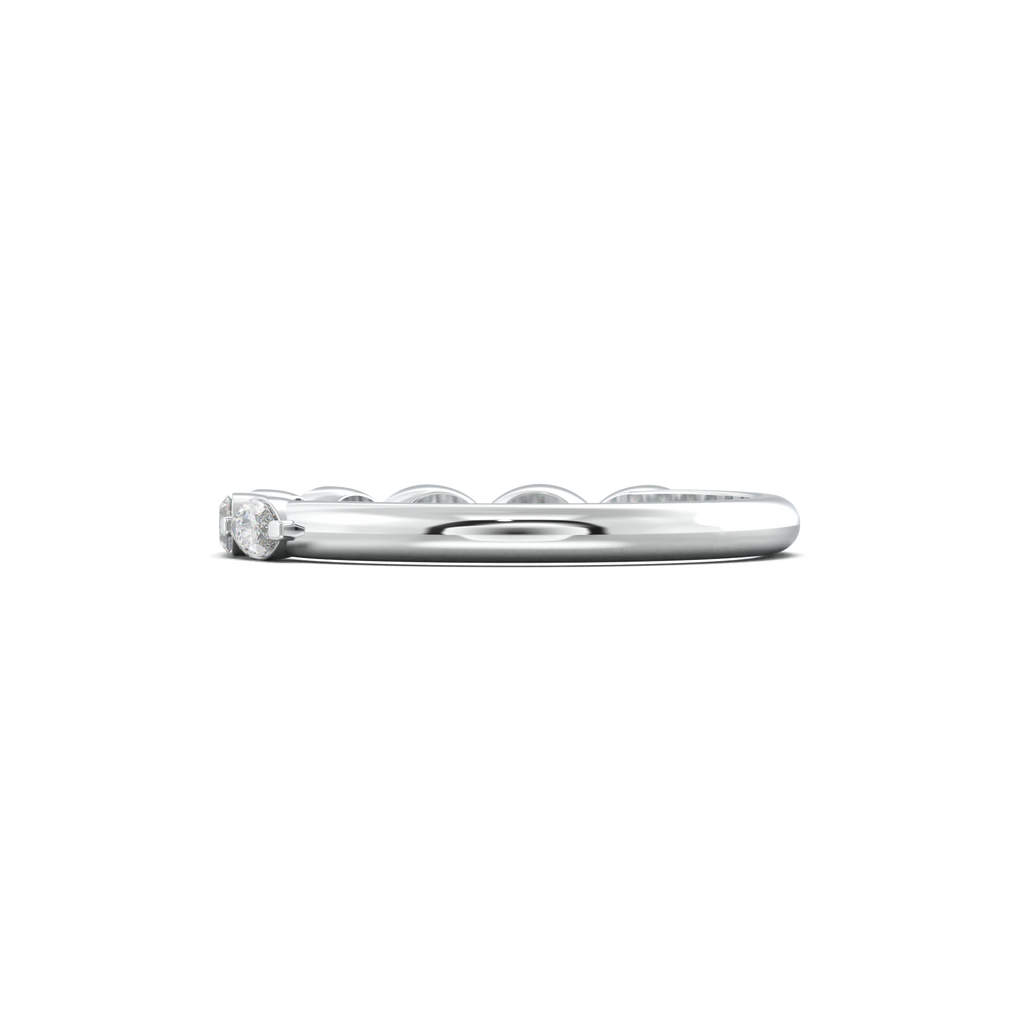 East-West Marquise Half-Eternity Wedding Band