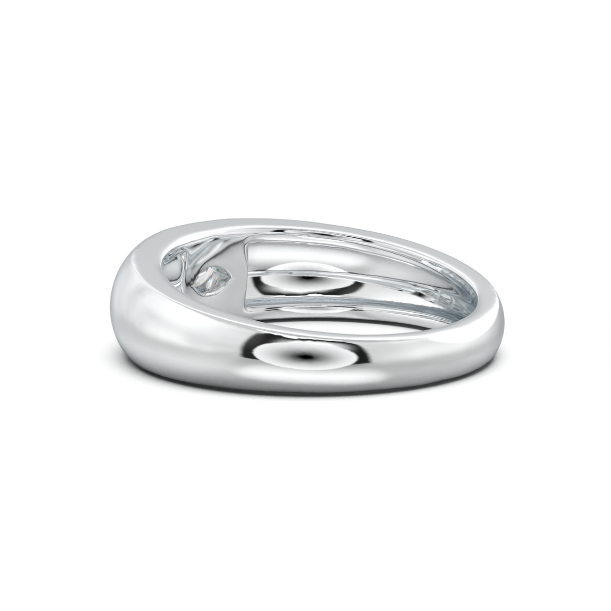 Flush-Set Marquise Men's Band