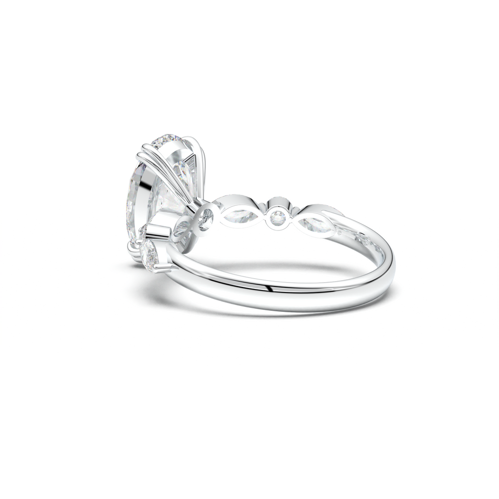 Oval Mixed-Shape Engagement Ring
