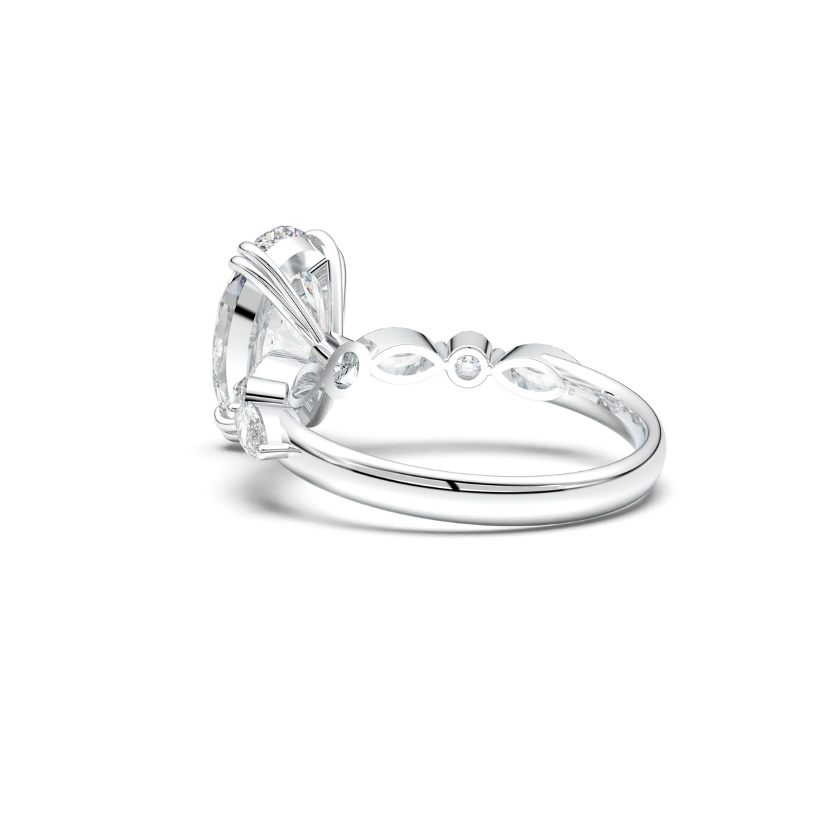 Oval Mixed-Shape Engagement Ring