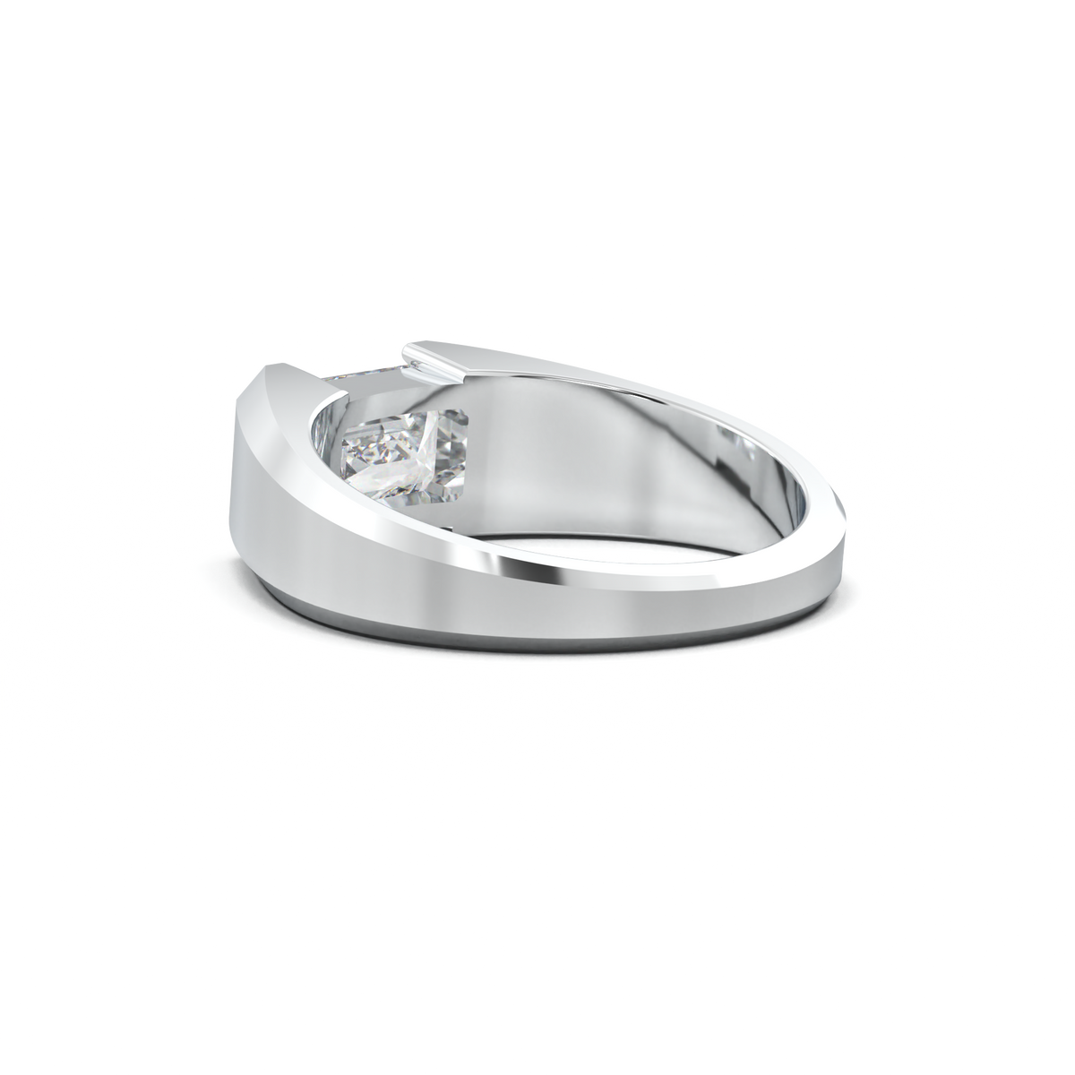 East-West Emerald Men's Ring