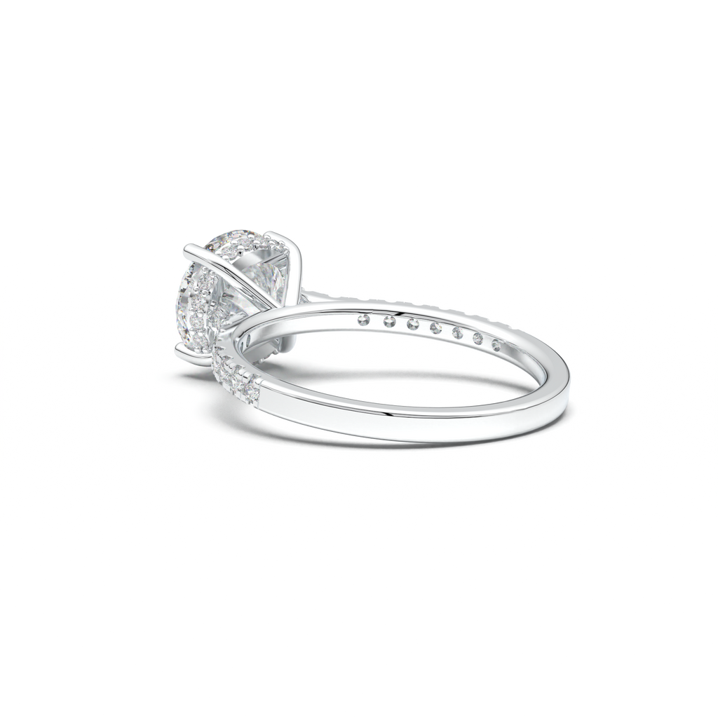Round Pavé Engagement Ring