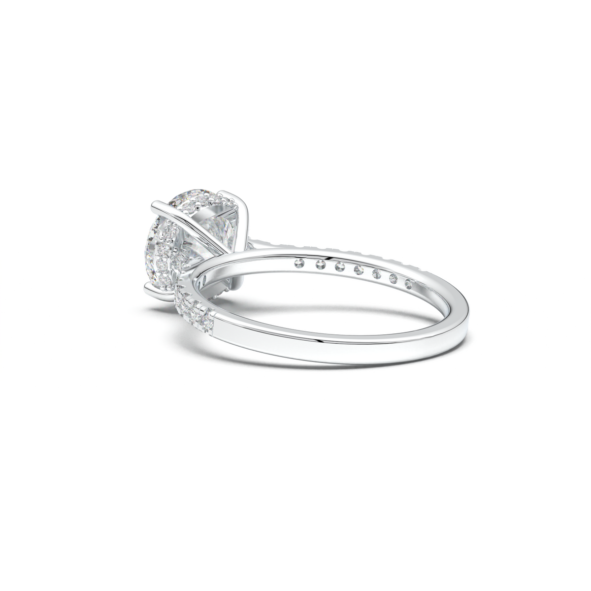 Round Pavé Engagement Ring