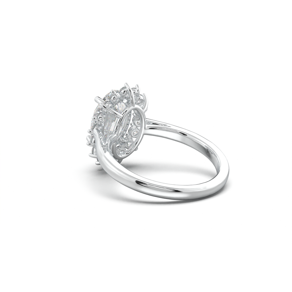Oval Halo Engagement Ring
