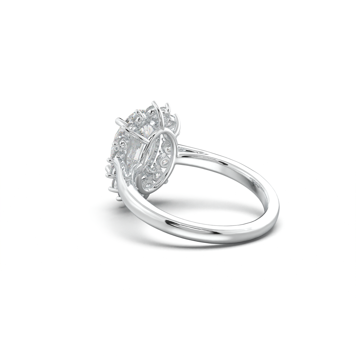 Oval Halo Engagement Ring