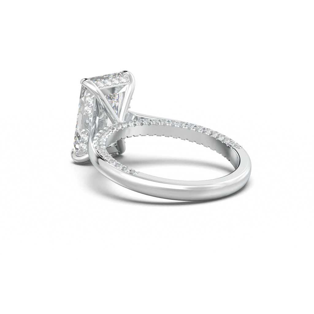 Radiant Pavé Hidden Halo Engagement Ring