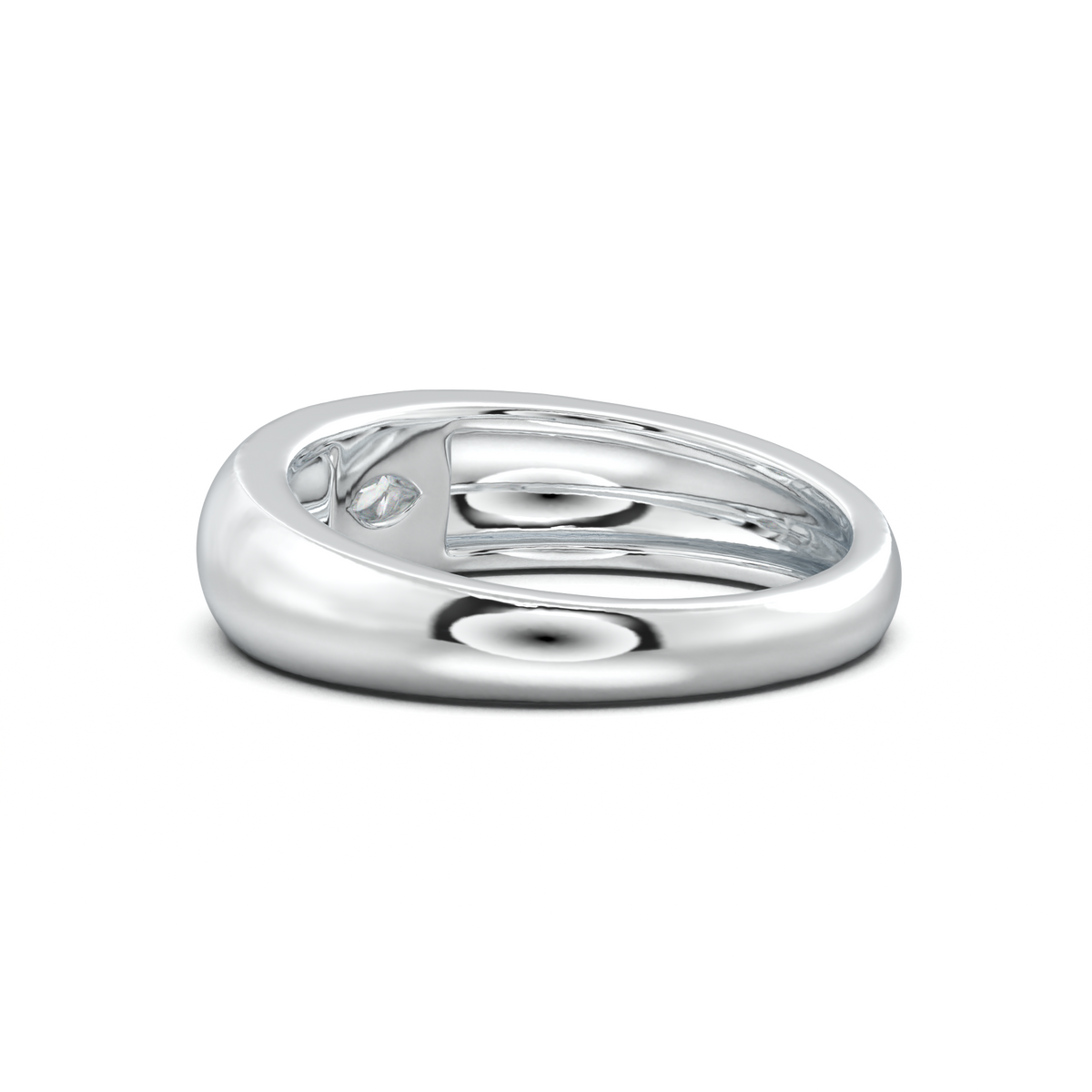 Flush-Set Marquise Men's Band