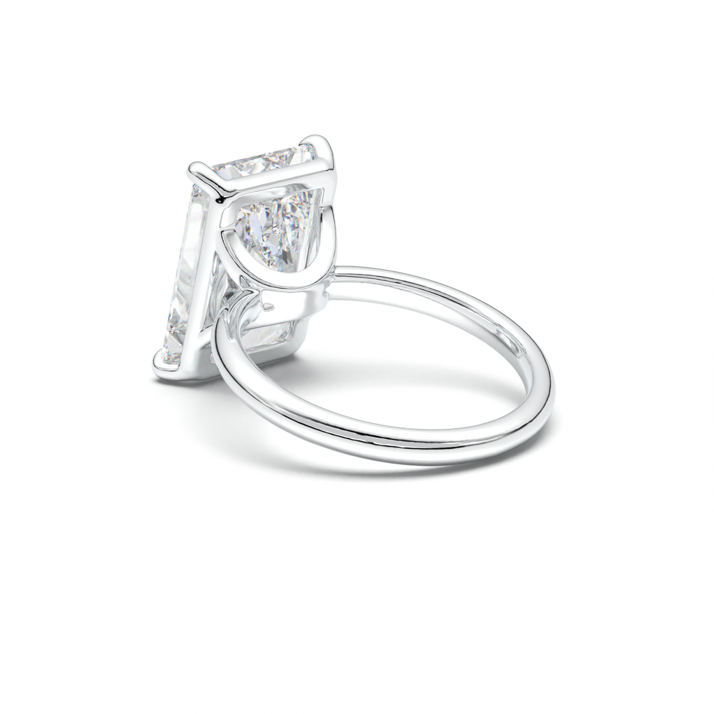 Radiant Solitaire Horseshoe Setting Engagement Ring