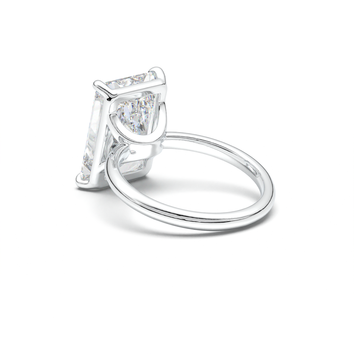 Radiant Solitaire Horseshoe Setting Engagement Ring