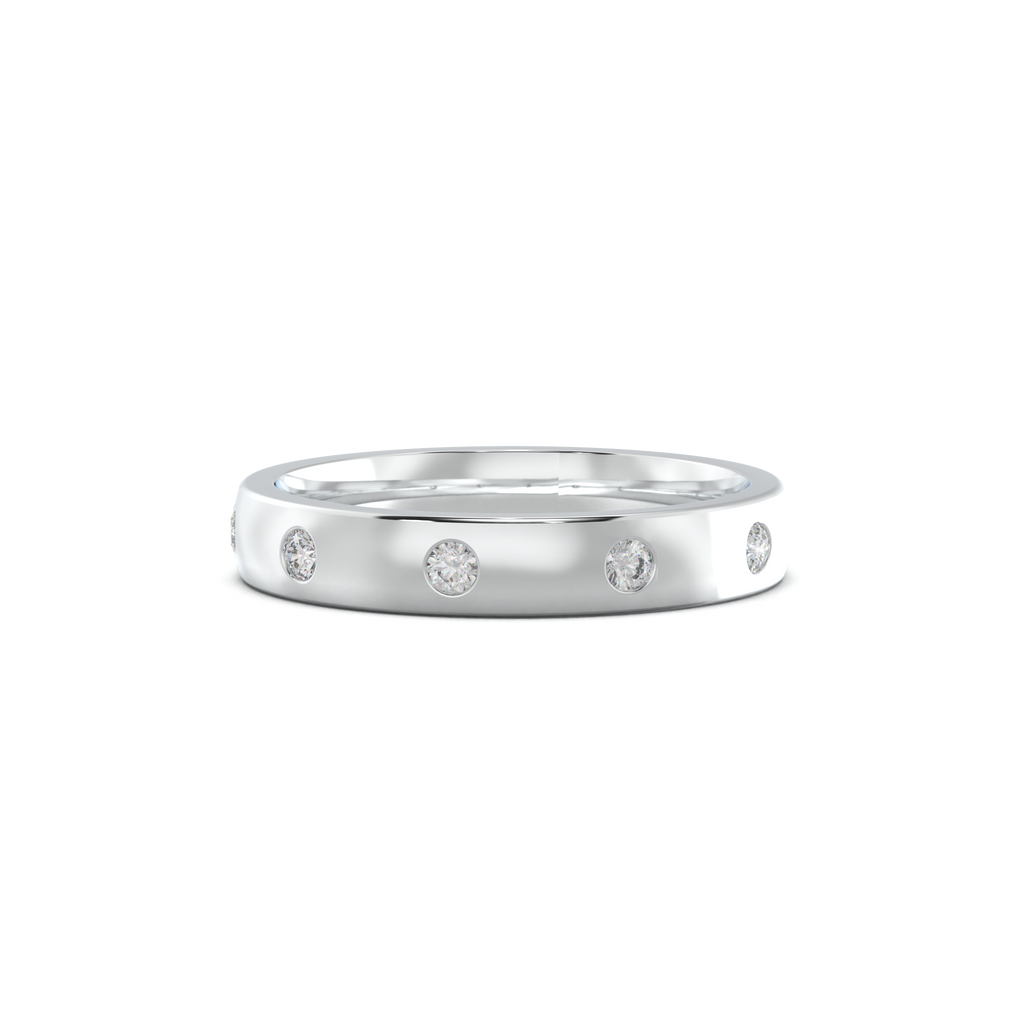 Five-Diamond Flush-Set Men's Band