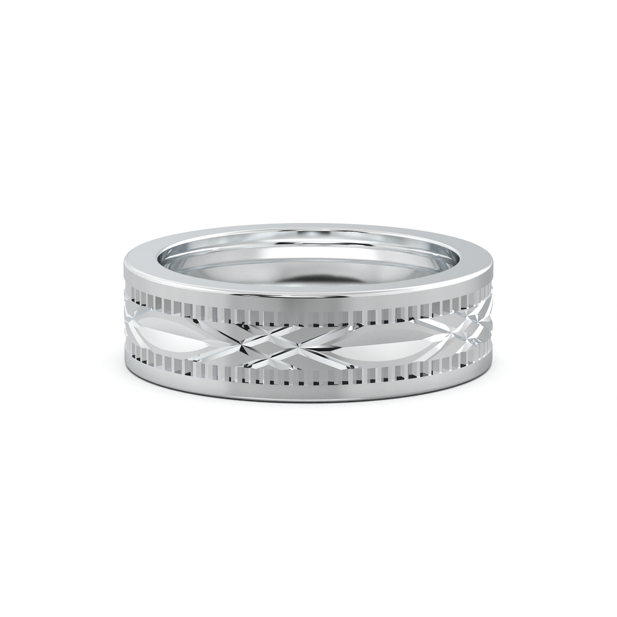 Engraved Geometric Men's Band