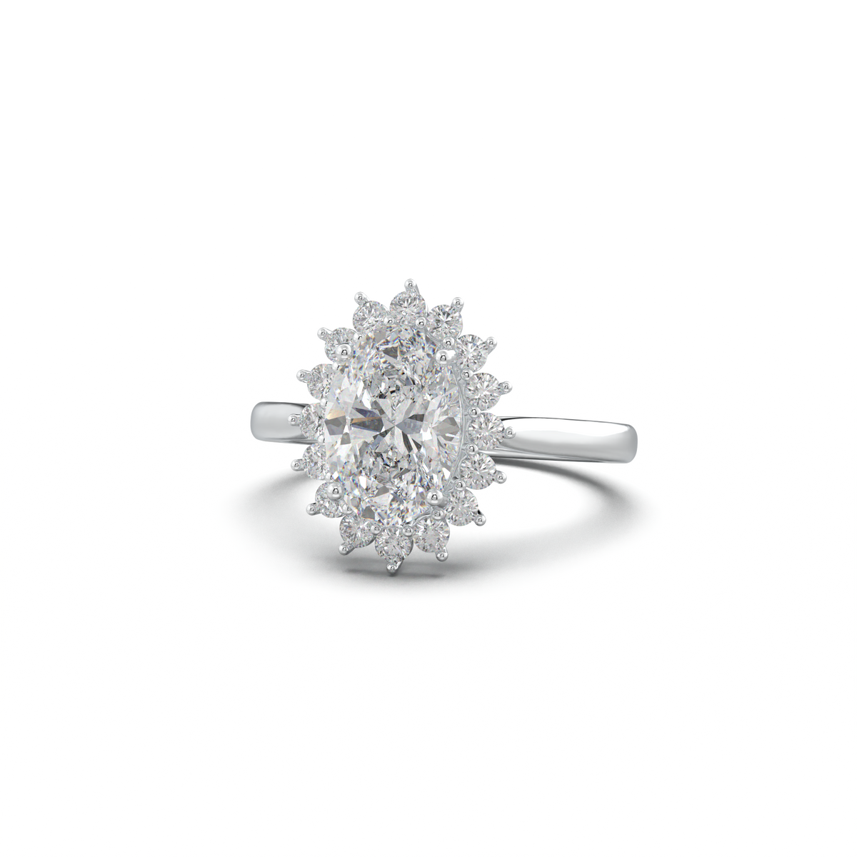 Oval Halo Engagement Ring