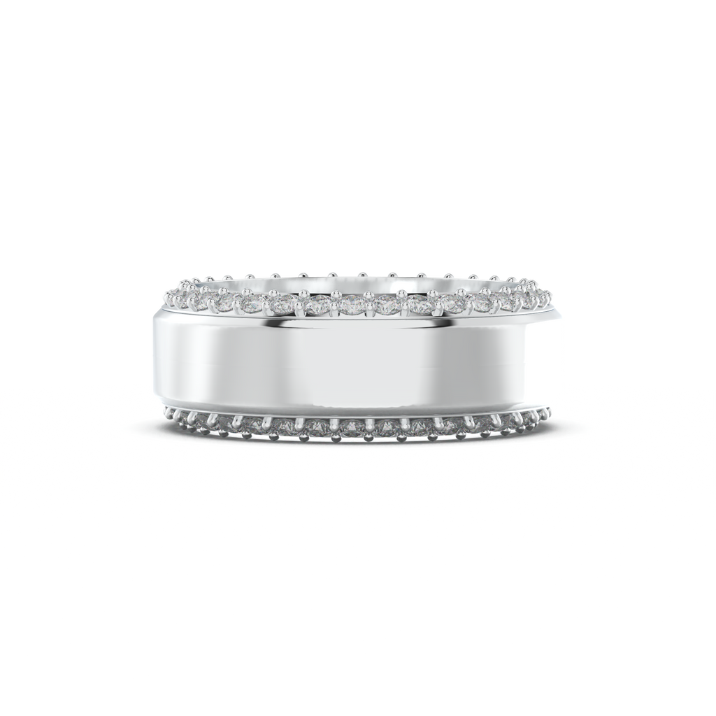 Double Pavé Edge Men's Band