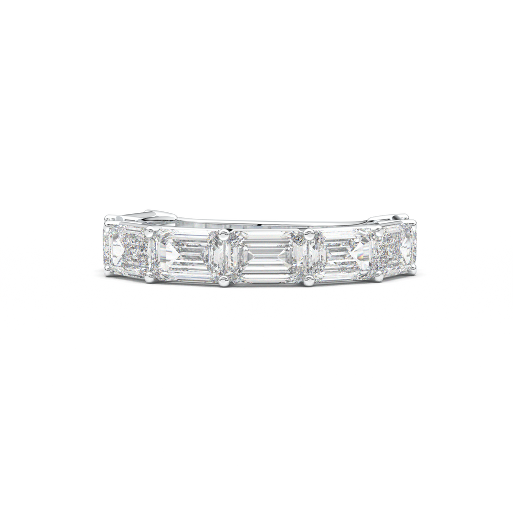 Emerald-Cut Six-Stone Wedding Band
